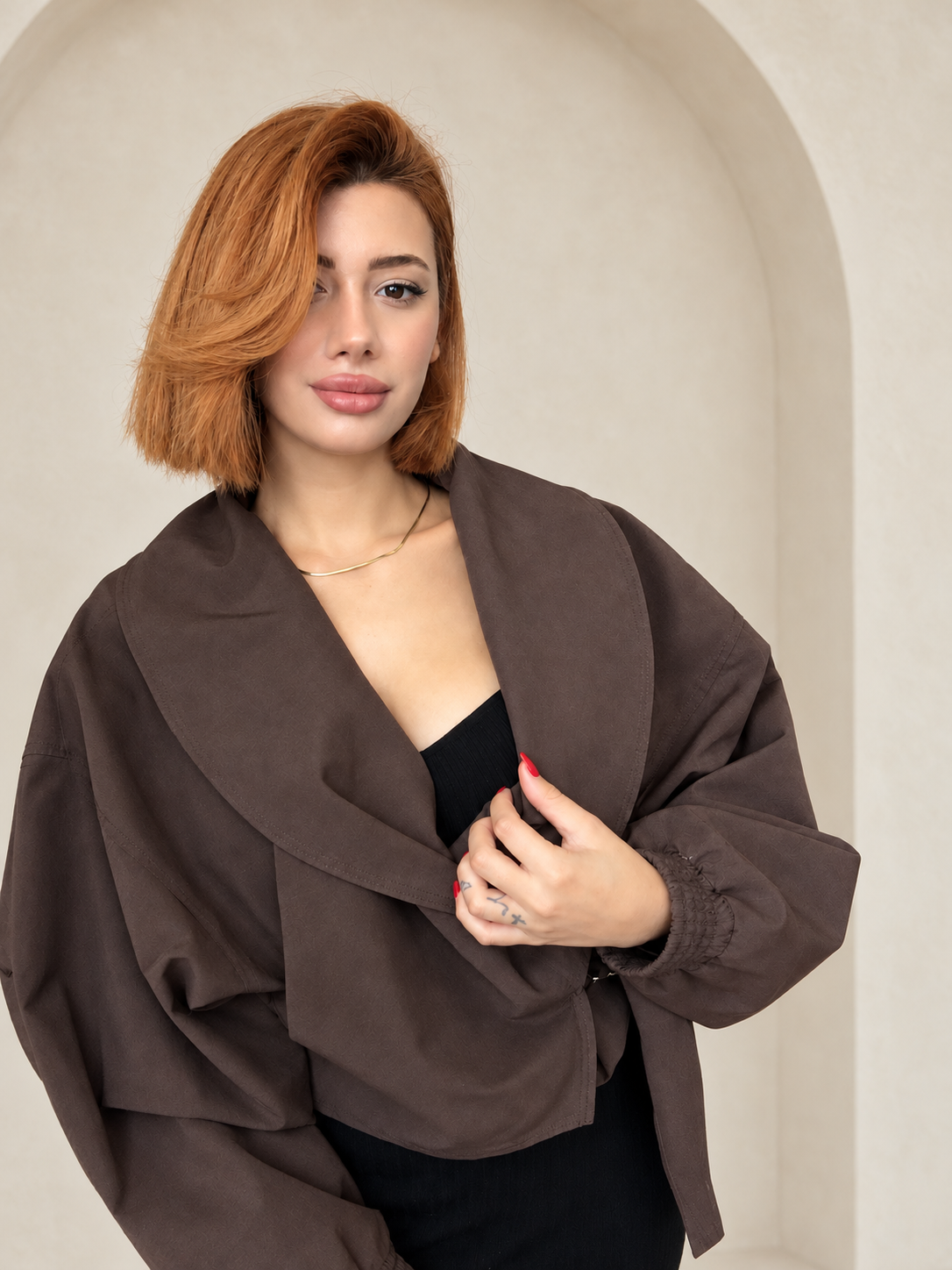 Balon Kol Tokalı Blazer Ceket